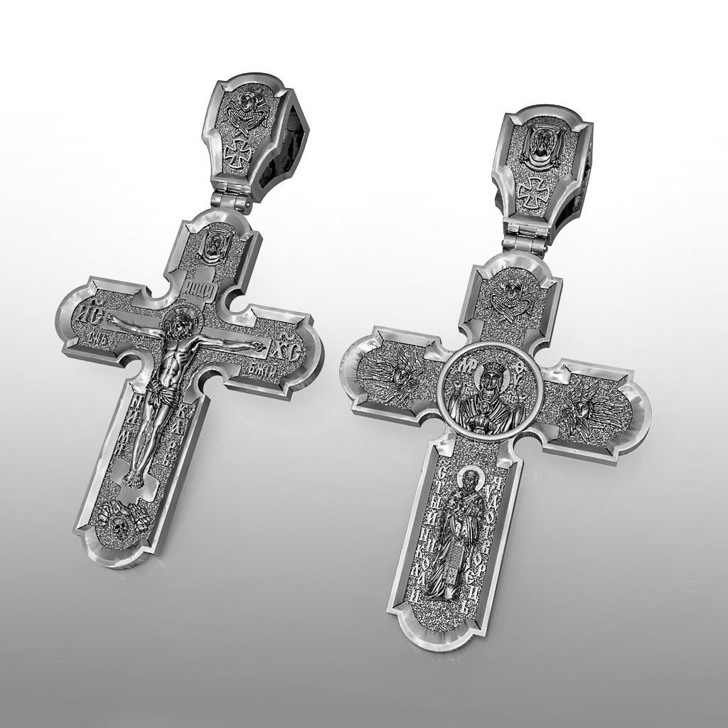 Ortodox cross 001 3D print model_6