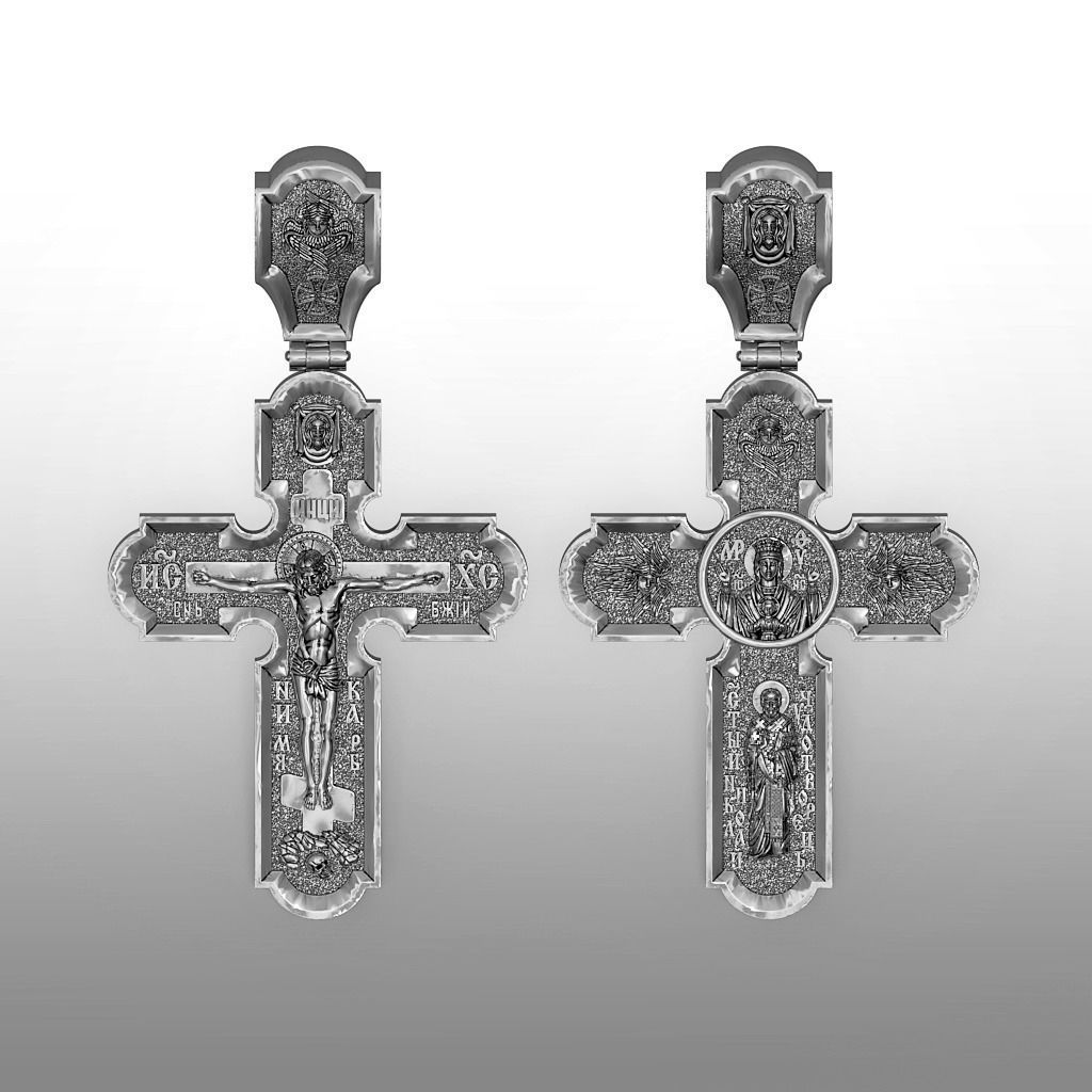 Ortodox cross 001 3D print model_4