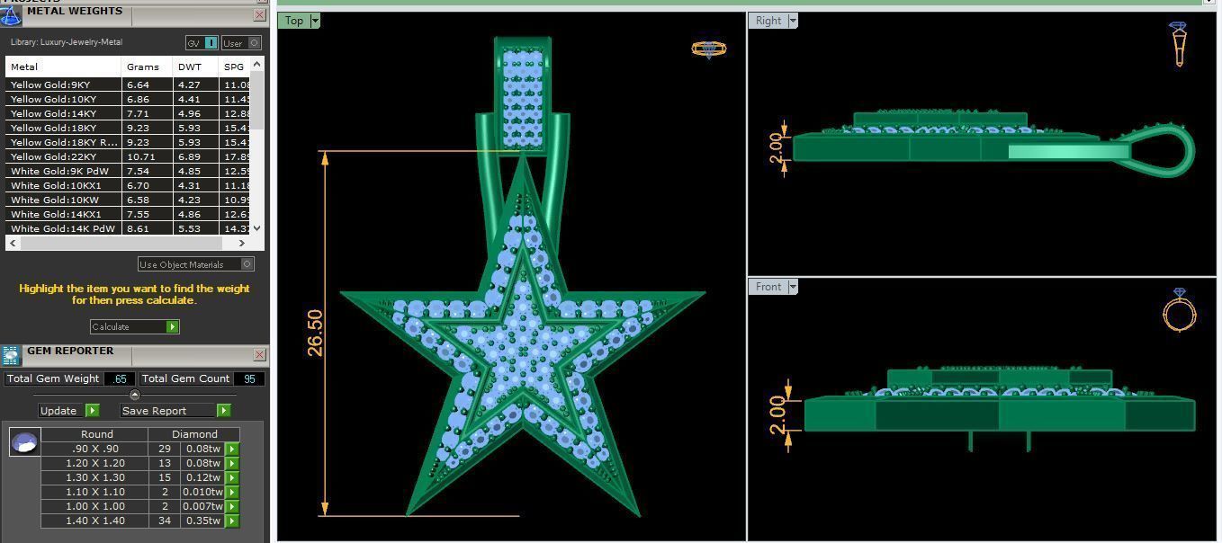 Fancy Start Pendent 3d Model and Render Detail 3D print model_6