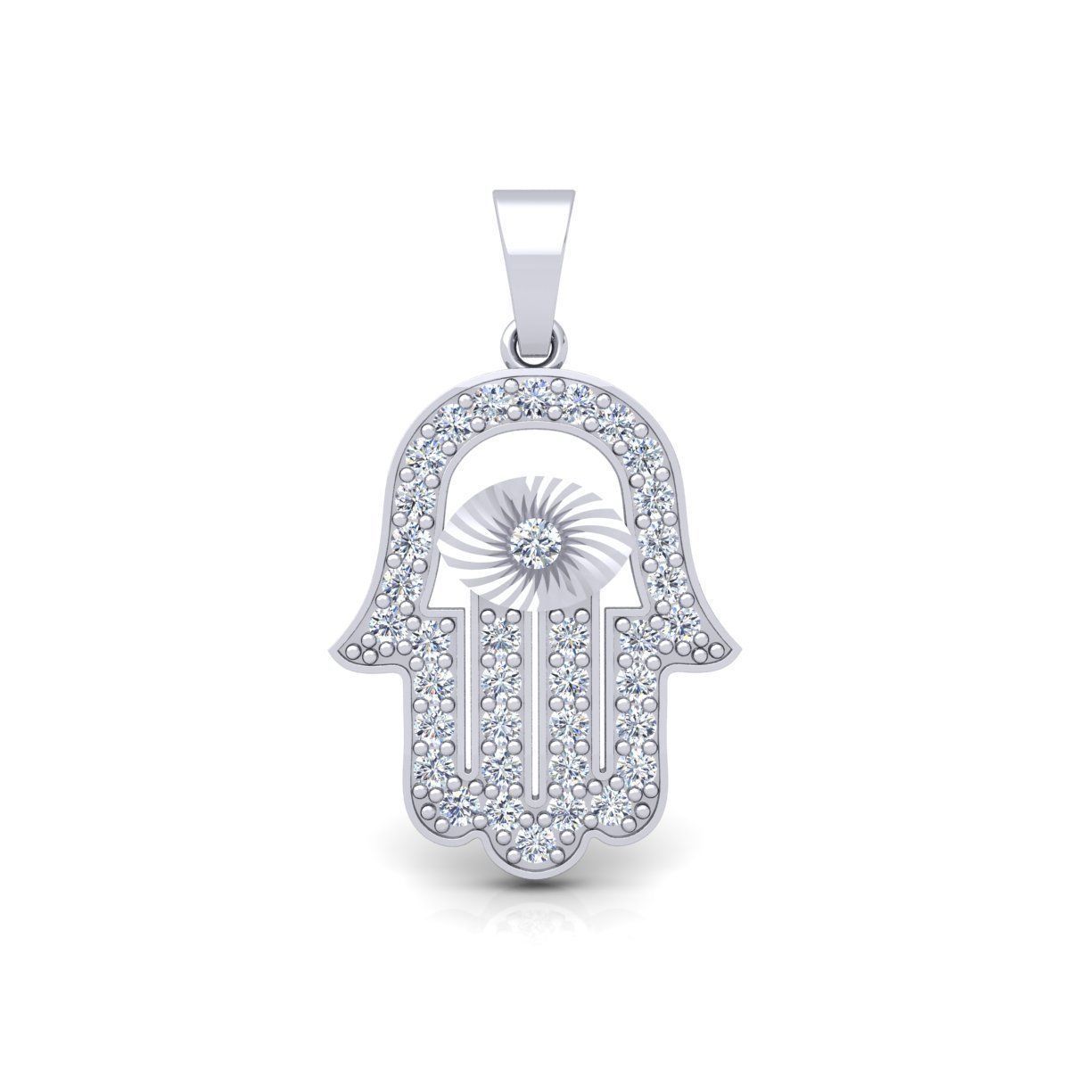 Eye Hamsa Pendent 3d Model and Render Detail  3D print model_2