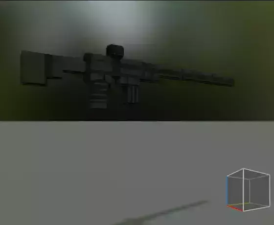 Voxel animatable modern rifle