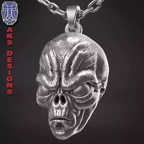  skull Pendant jewelry Alien v1