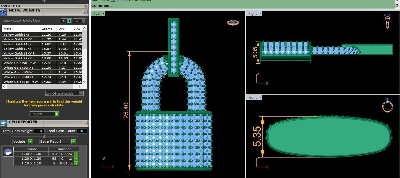 Lock Pendent 3d Model and Render Detail 3D print model_10