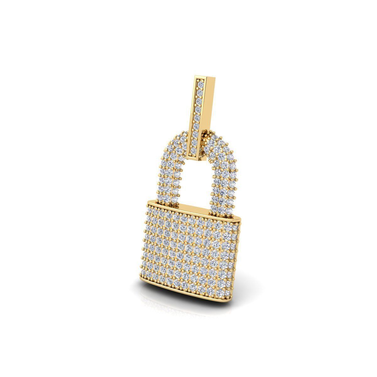 Lock Pendent 3d Model and Render Detail 3D print model_9