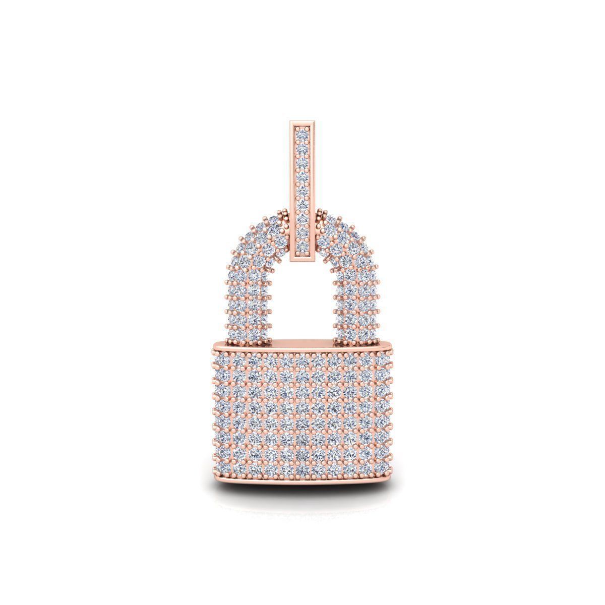 Lock Pendent 3d Model and Render Detail 3D print model_5