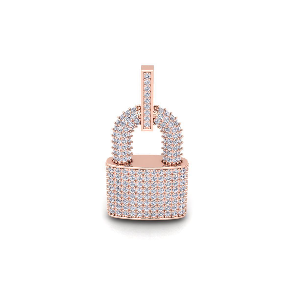 Lock Pendent 3d Model and Render Detail 3D print model_2