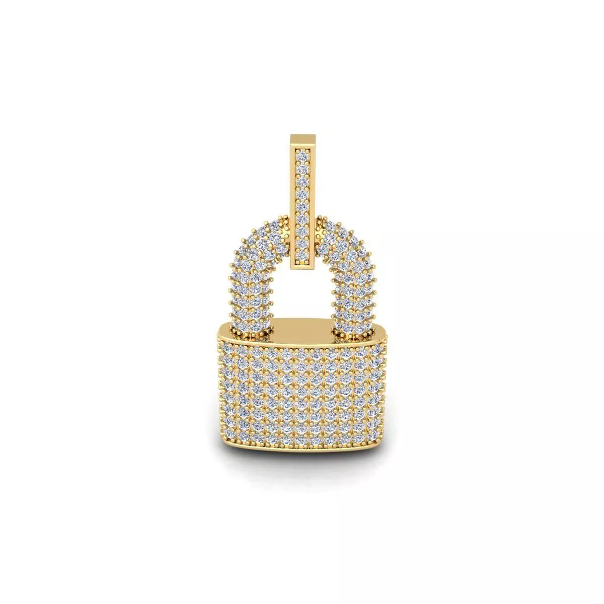 Lock Pendent 3d Model and Render Detail 3D print model_0