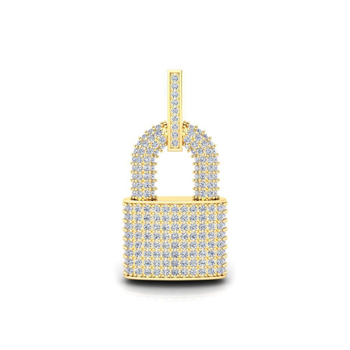 Lock Pendent 3d Model and Render Detail 3D print model_4