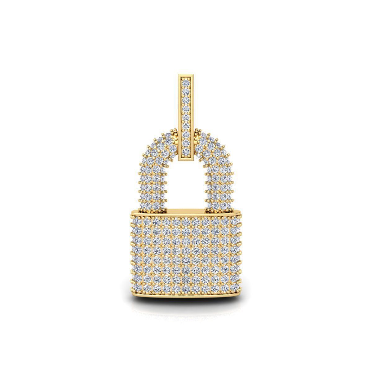 Lock Pendent 3d Model and Render Detail 3D print model_3