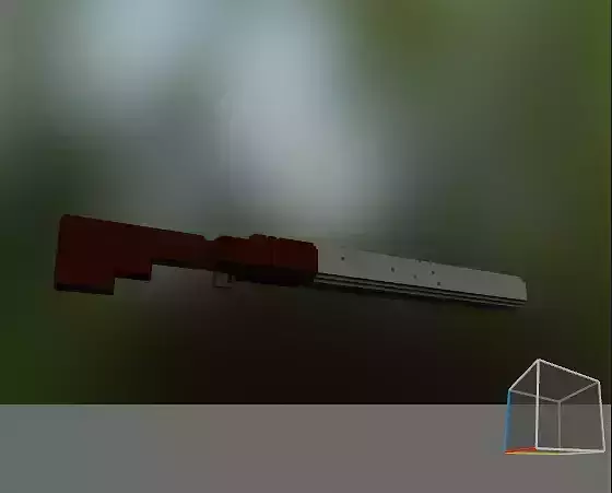 Animatable voxel double shotgun