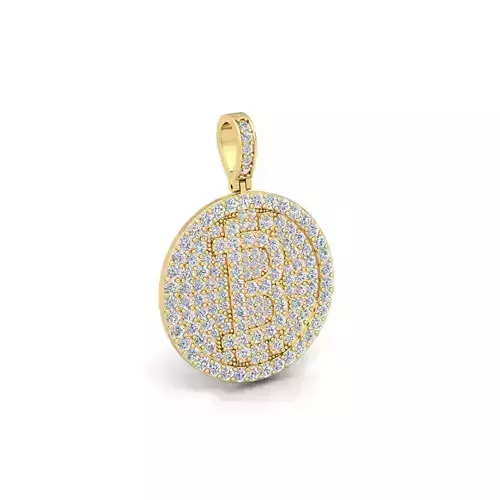 B Memory Pendent 3d Model and Render Detail