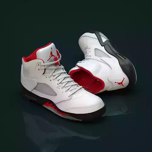 11-Sneakers air jordan 3D model