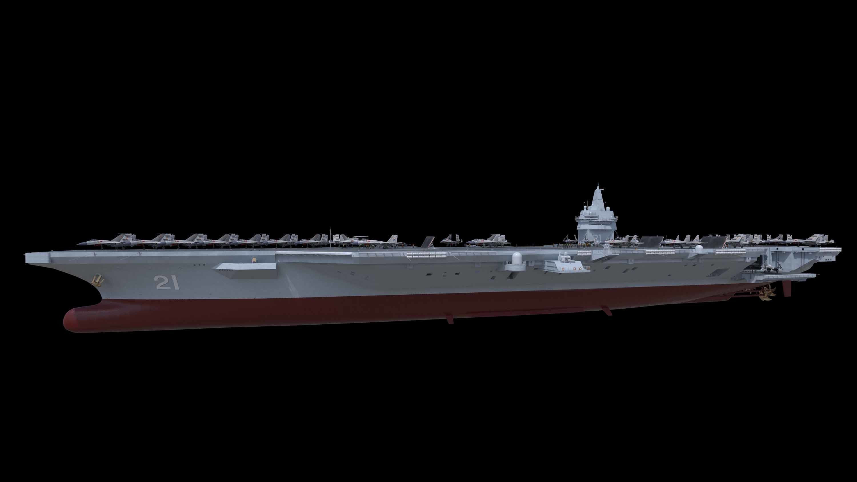 Next-generation nuclear-powered concept aircraft carrier 3D model_11