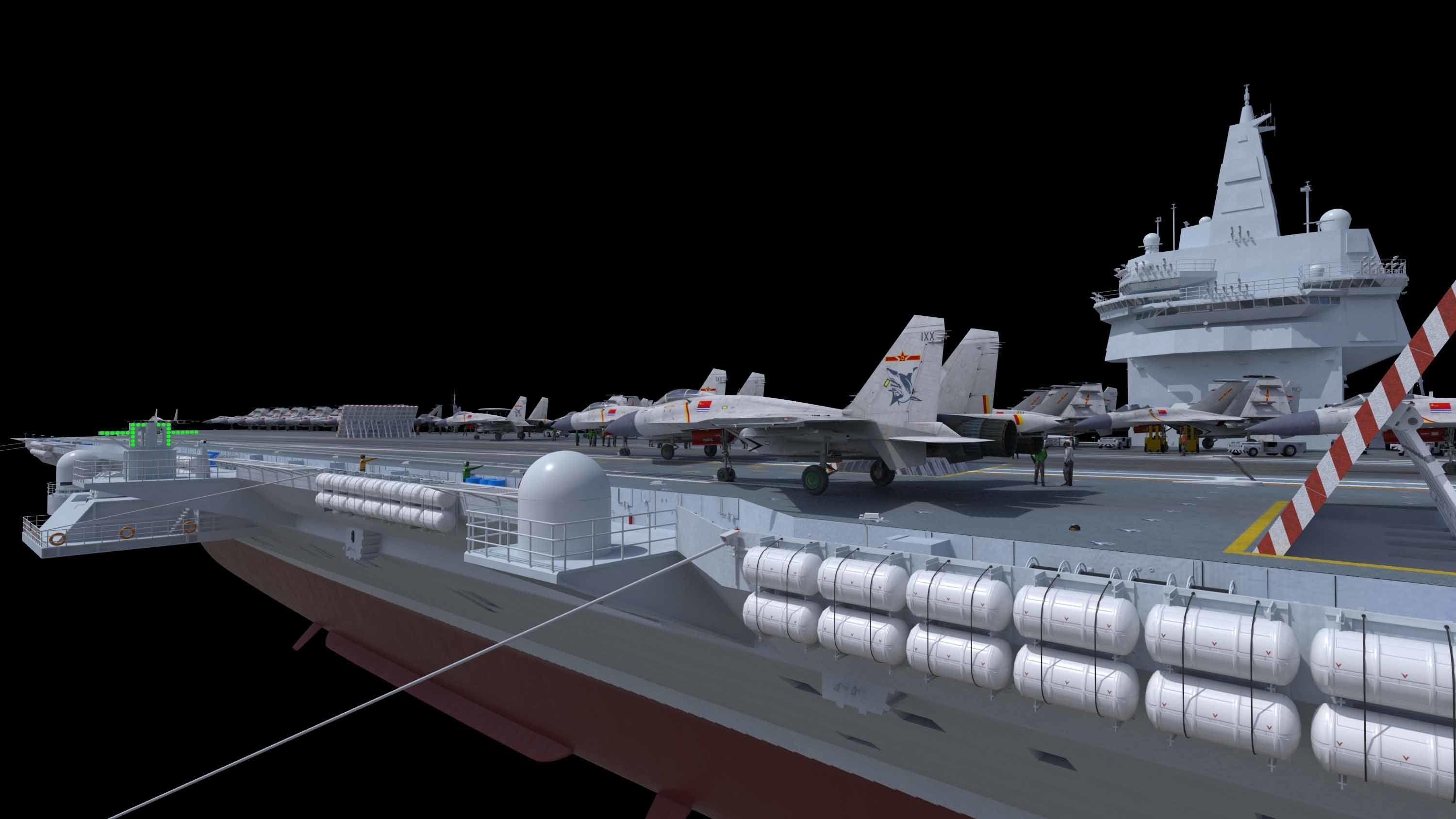 Next-generation nuclear-powered concept aircraft carrier 3D model_4