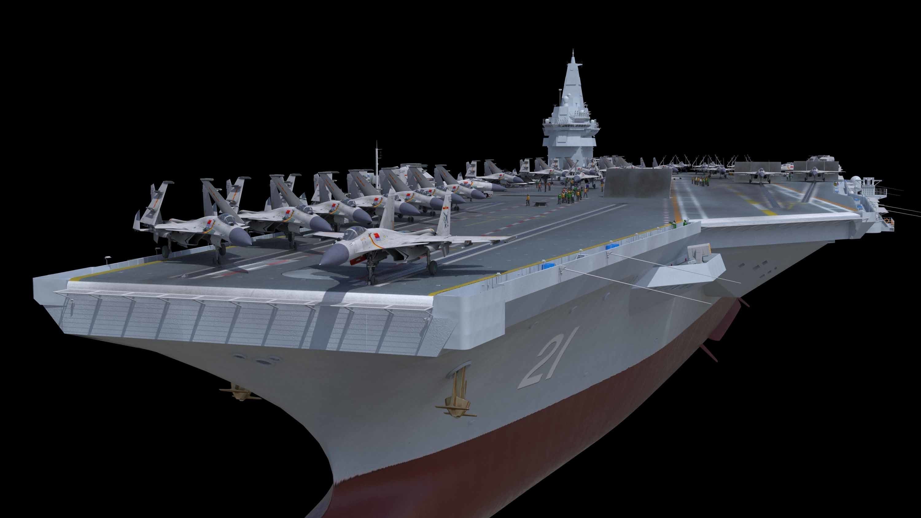 Next-generation nuclear-powered concept aircraft carrier 3D model_9