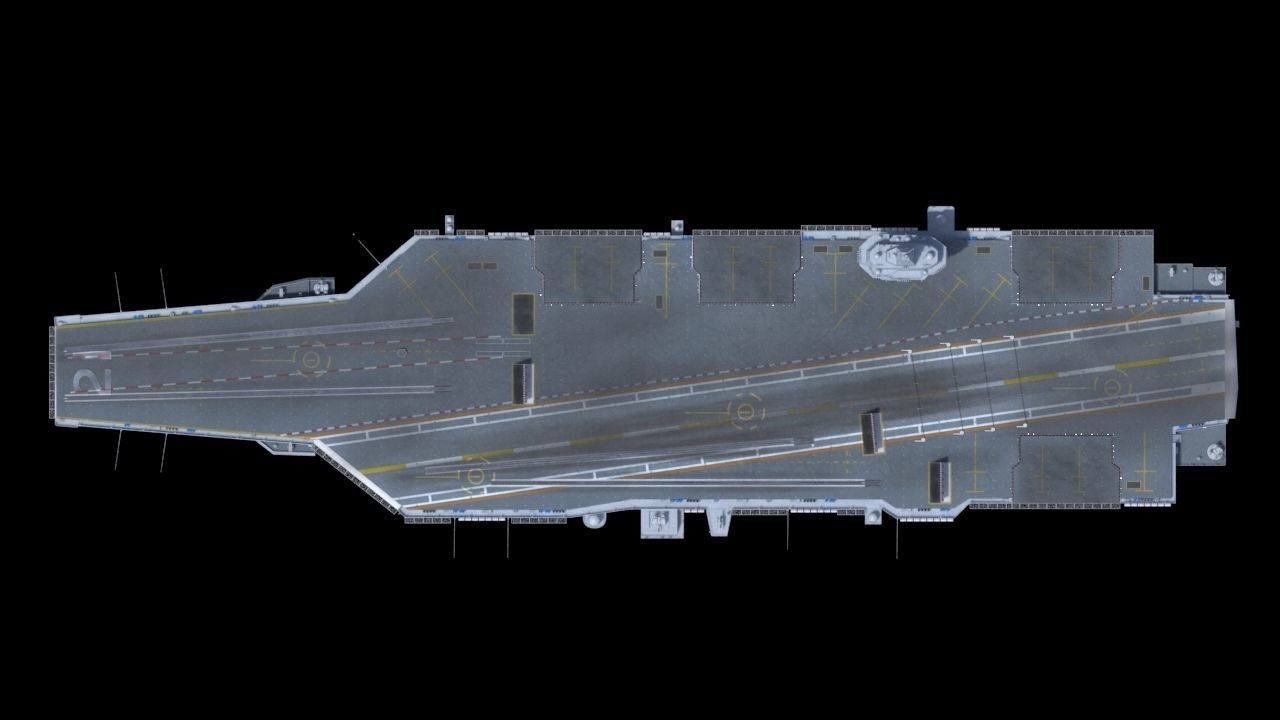 Next-generation nuclear-powered concept aircraft carrier 3D model_1