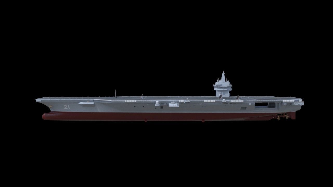 Next-generation nuclear-powered concept aircraft carrier 3D model_3