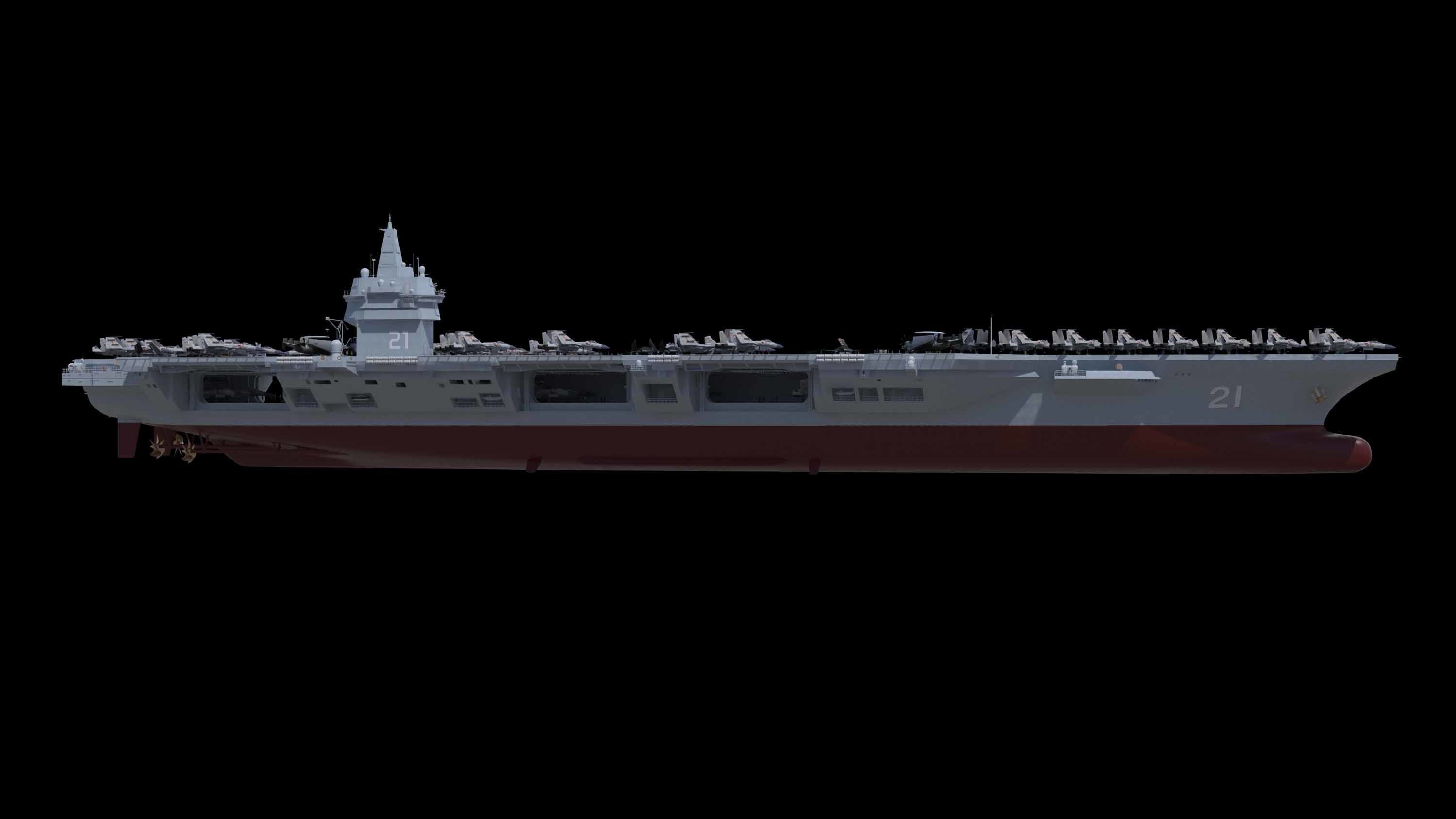 Next-generation nuclear-powered concept aircraft carrier 3D model_7