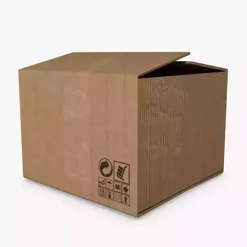 Cardboard Box 02 v for vendetta mask Low-poly 3D model