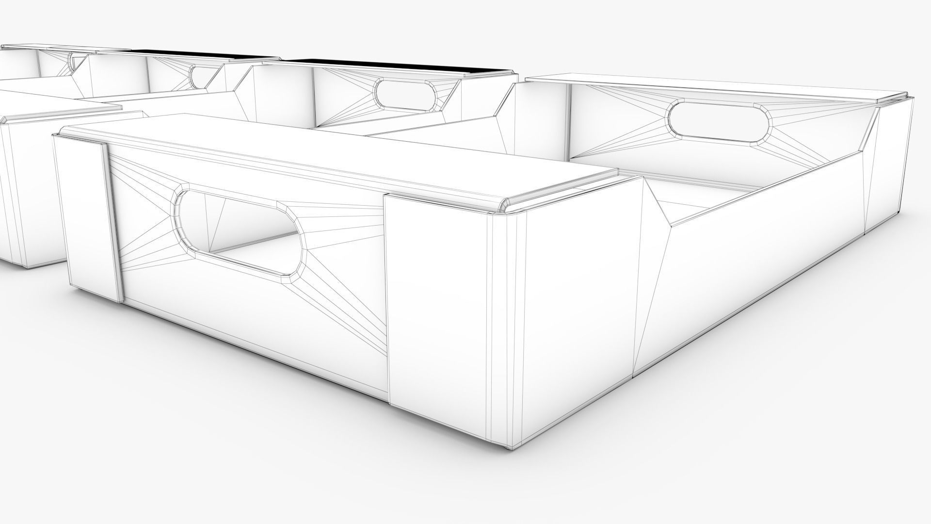 cardboard Fruit box Low-poly 3D model_13