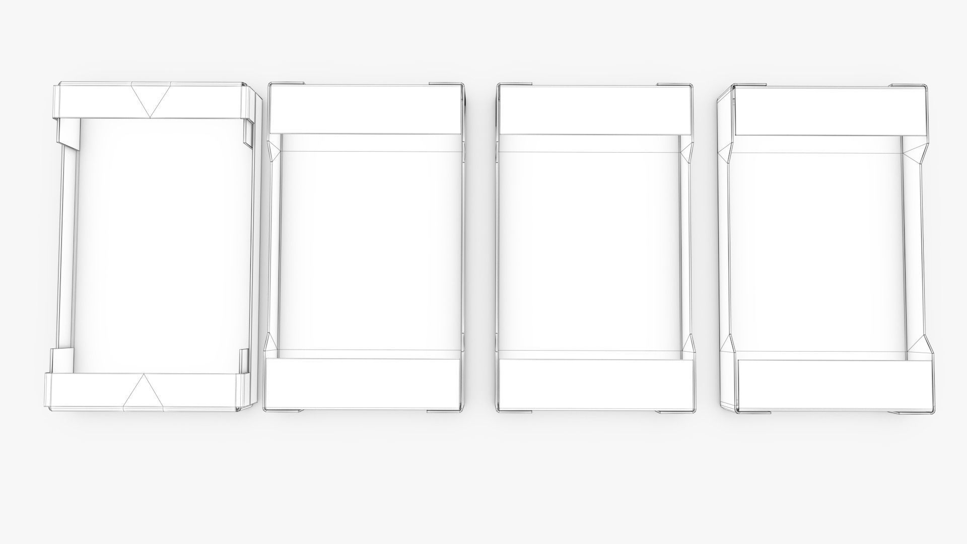 cardboard Fruit box Low-poly 3D model_11