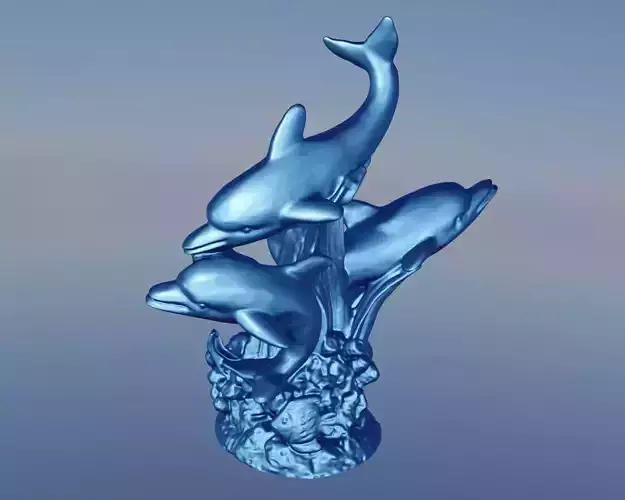 Dauphins algues 3D print model