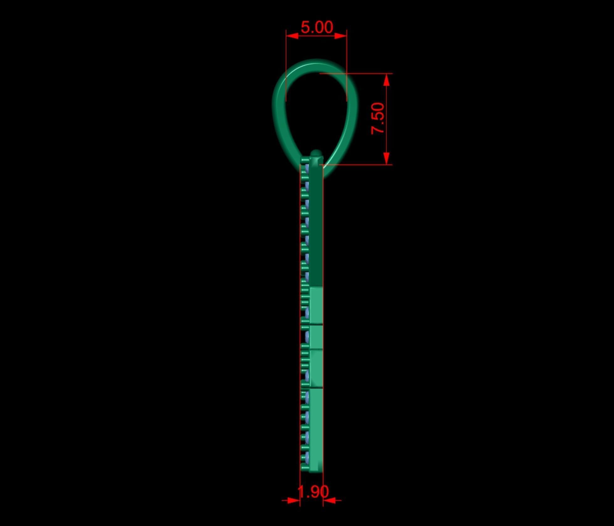 Yen Currency Diamond Pendant 3D print model_8