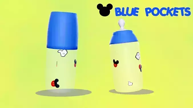 Cartoon Feeding Bottle 3D Model