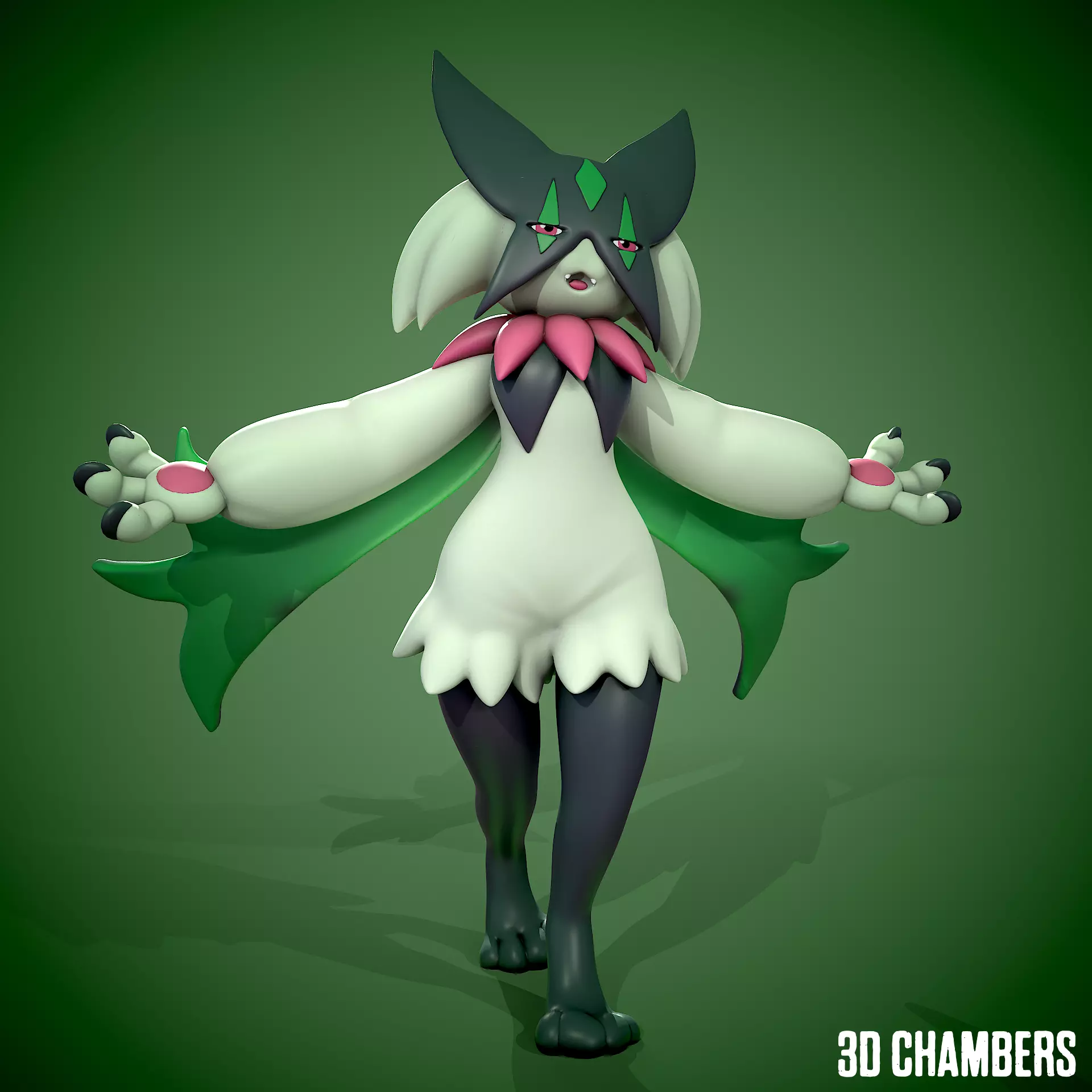 MEOWSCARADA STL - POKEMON SCARLET POKEMON VIOLET 3D print model