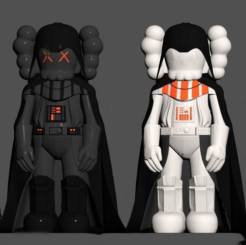 3d model kaws star wars Low-poly 3D model_3