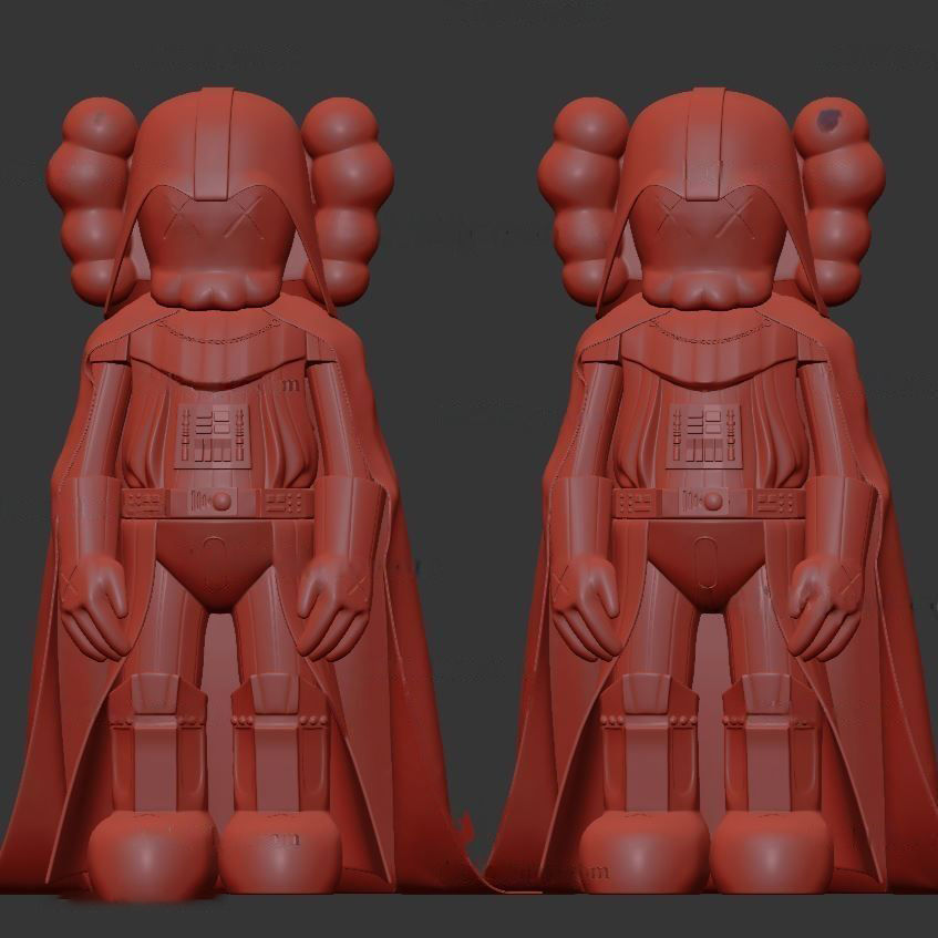 3d model kaws star wars Low-poly 3D model_2