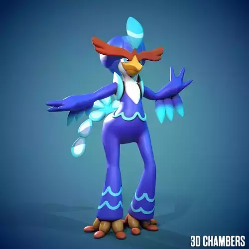 QUAQUAVAL STL - POKEMON SCARLET POKEMON VIOLET 3D print model