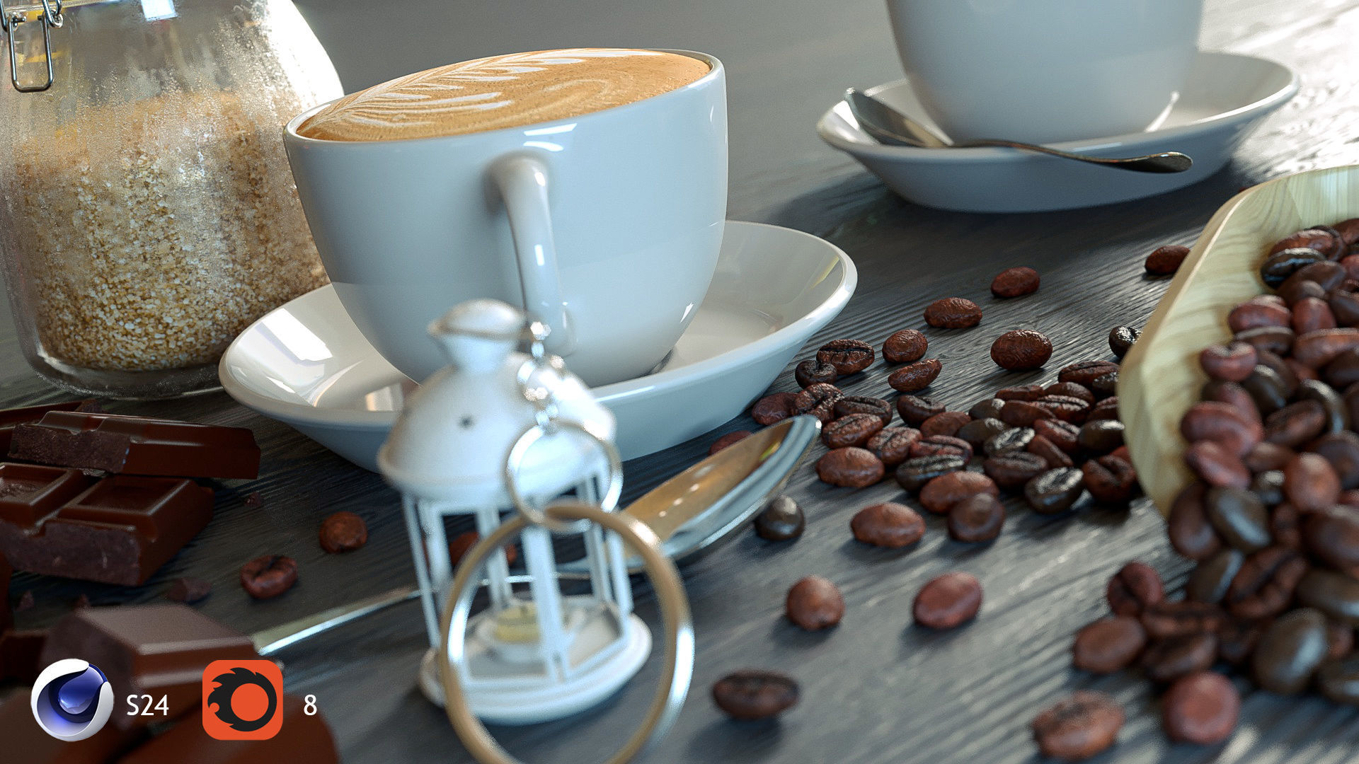Coffee Time Scene 3D Model 3D model_1
