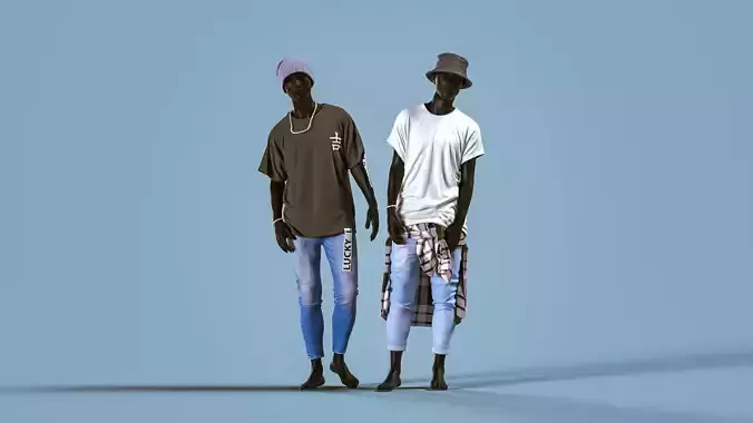 Realistic 3D Models Of Mens Outfits 3D model