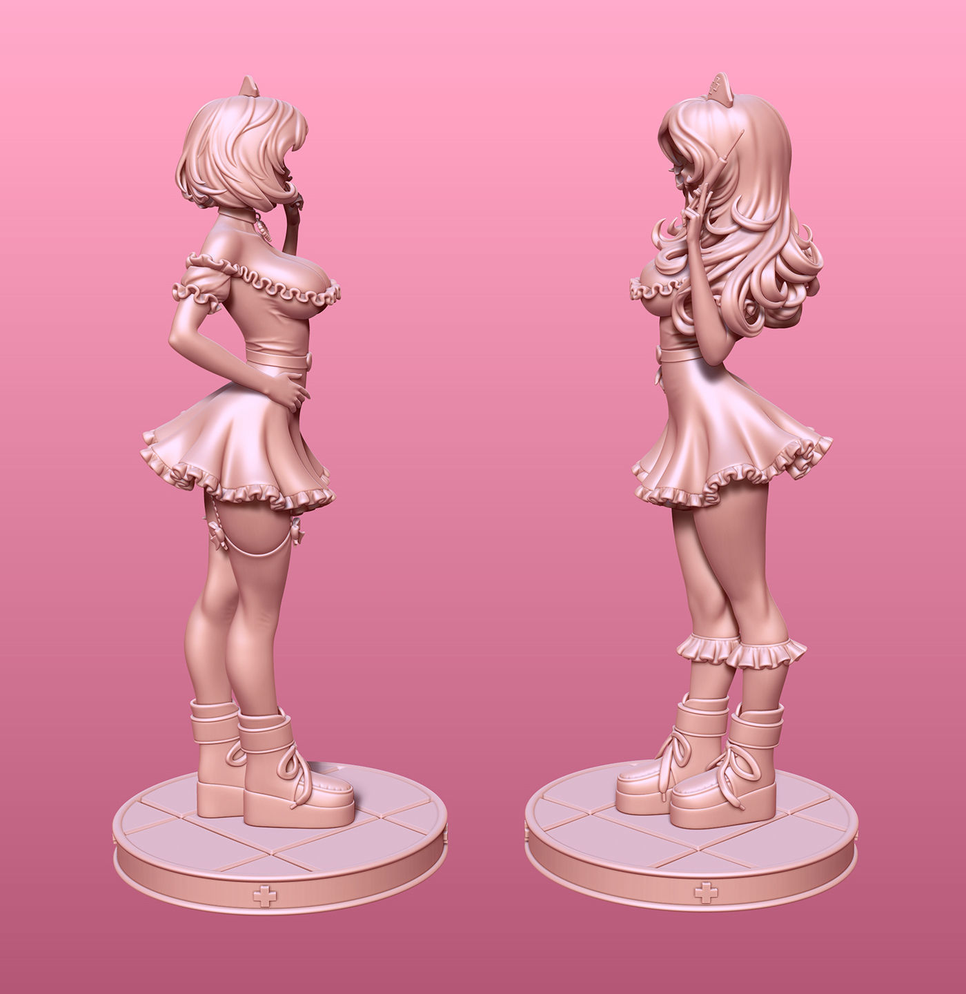 Nurse Anime Figurine 3D print model_9