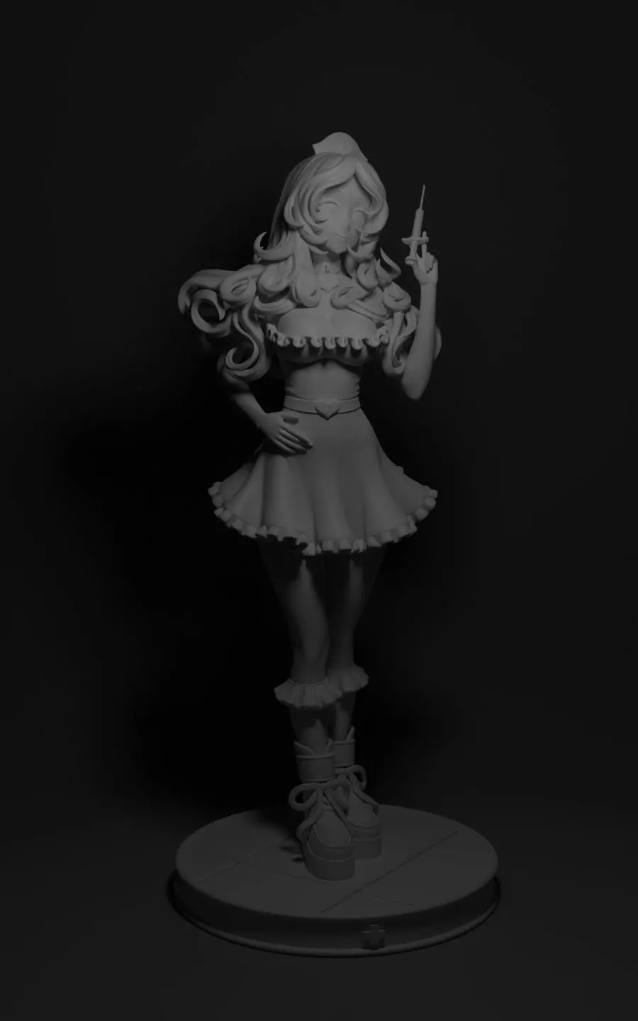 Nurse Anime Figurine 3D print model_0