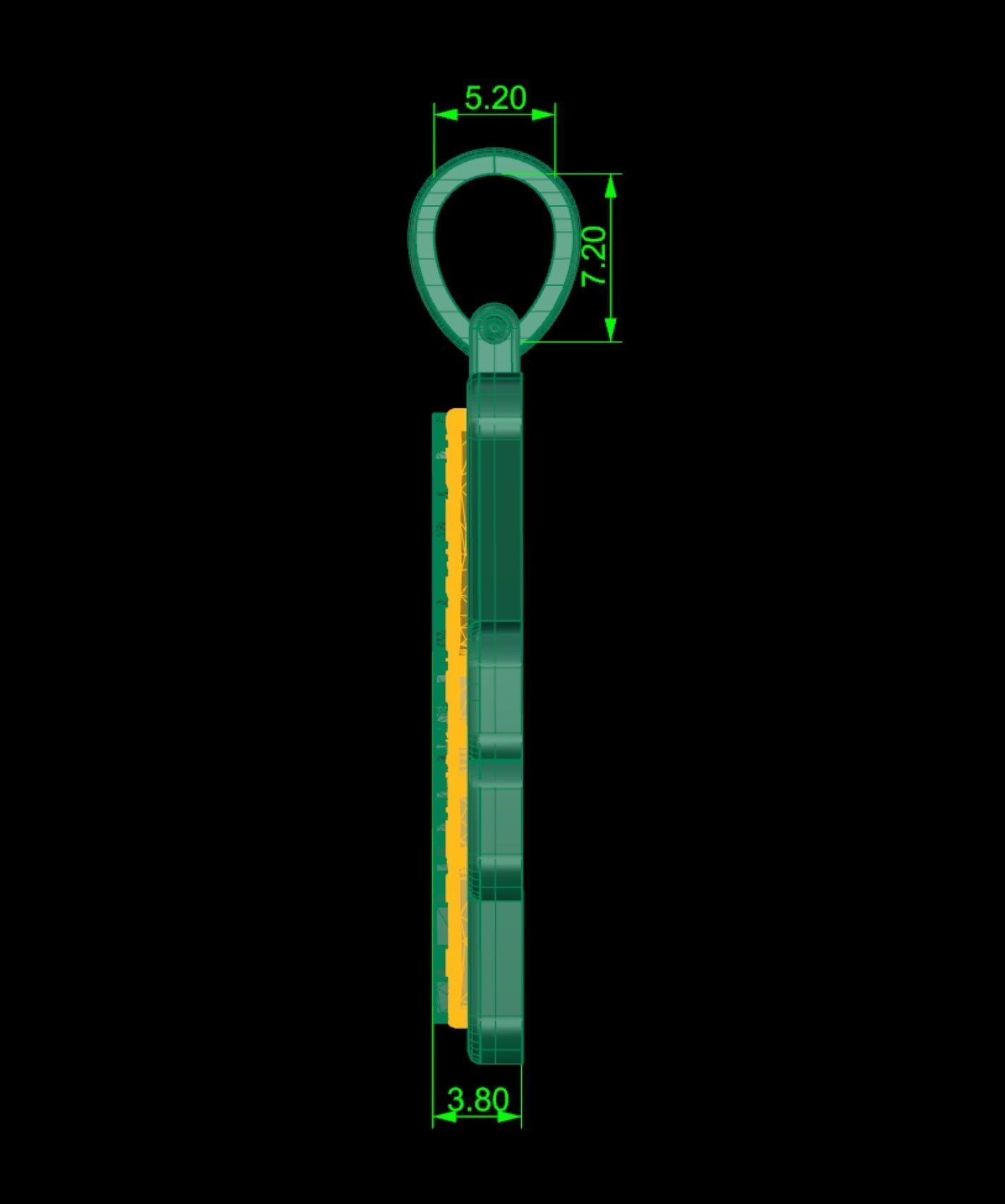 Plain gold yen pendant 3D print model_8