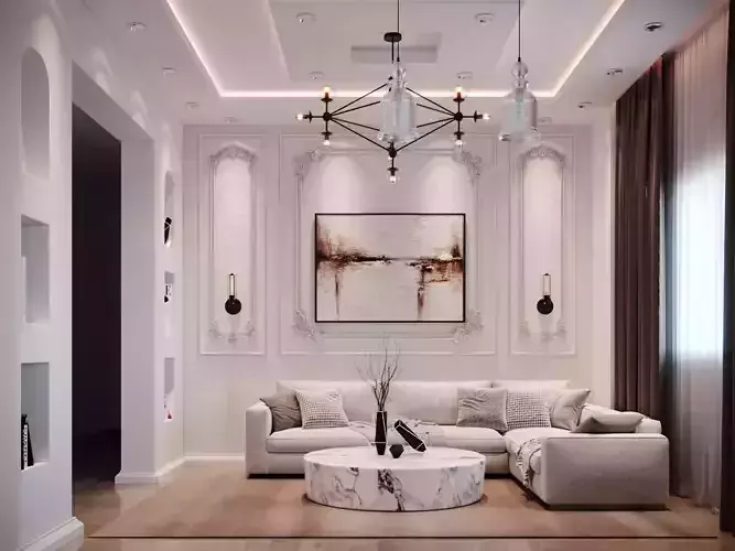 Living Room interior scene 3D model