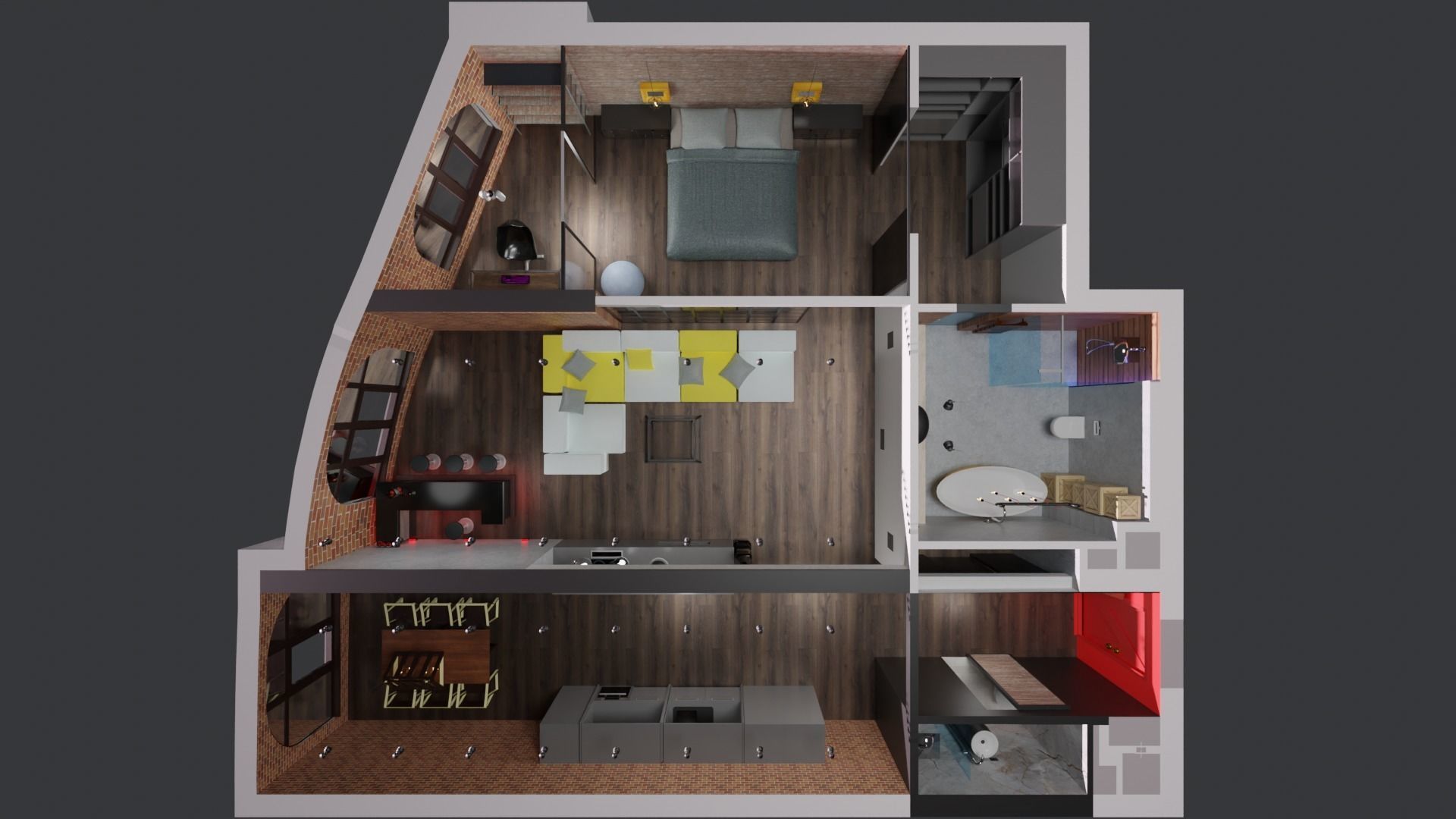 Loft house 3D model_20