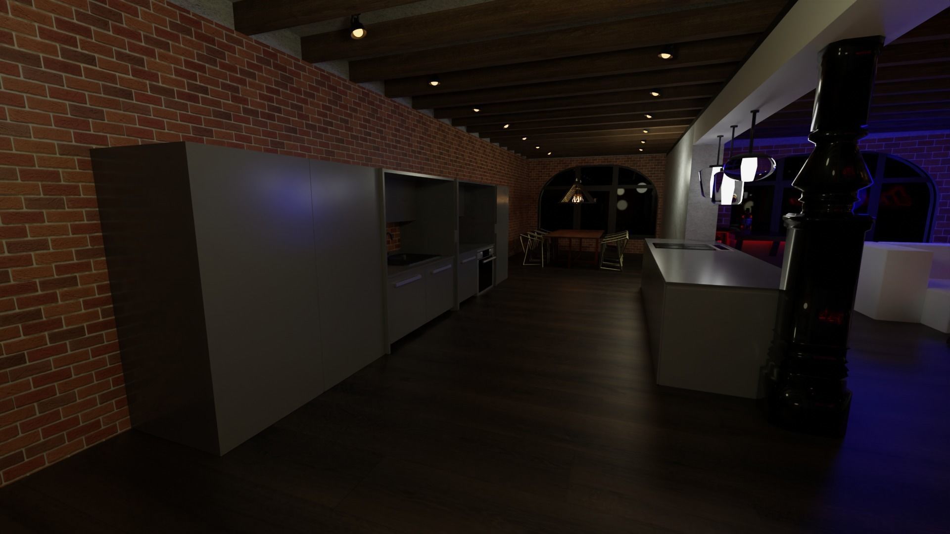 Loft house 3D model_5