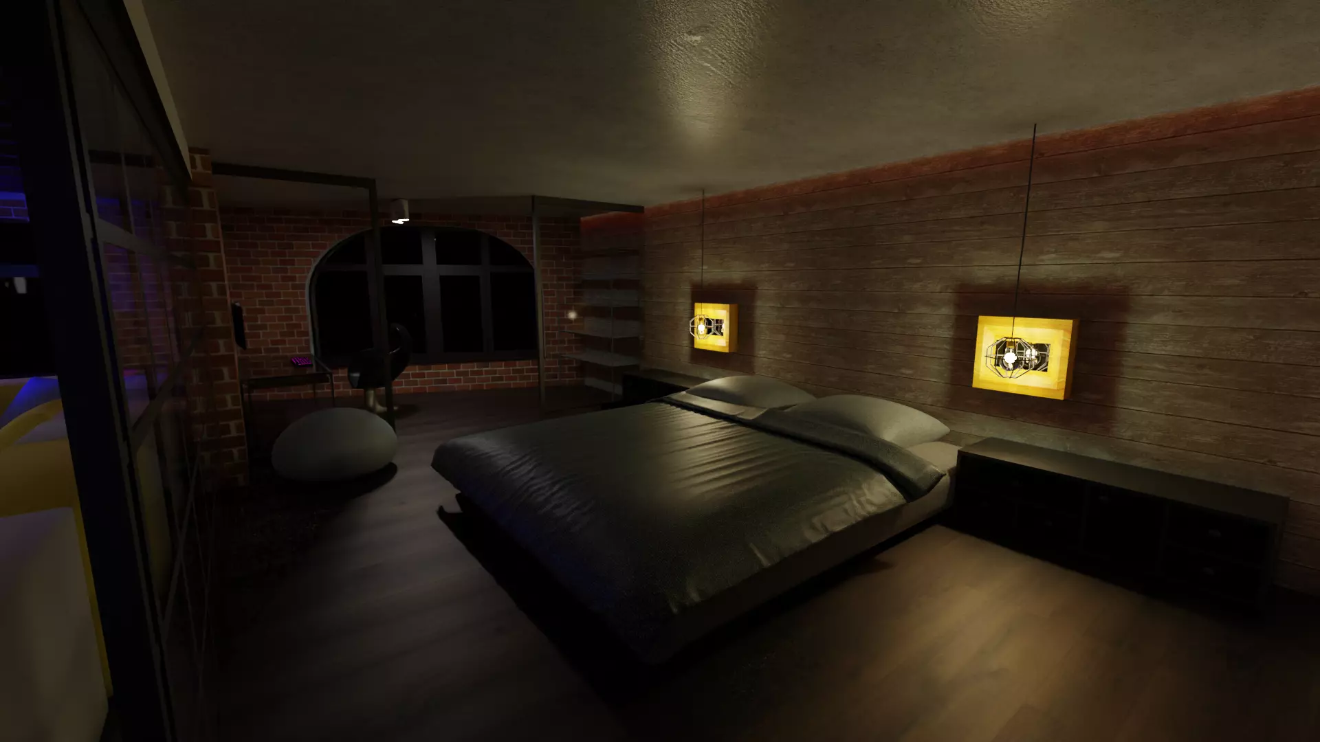 Loft house 3D model_0