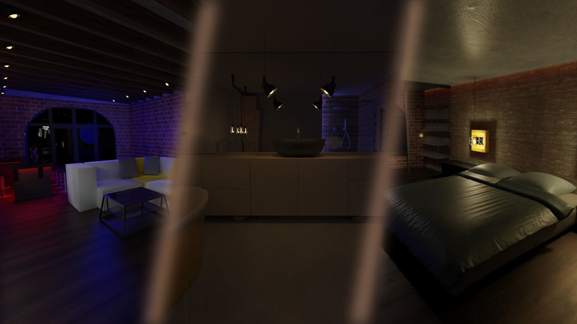 Loft house 3D model_3