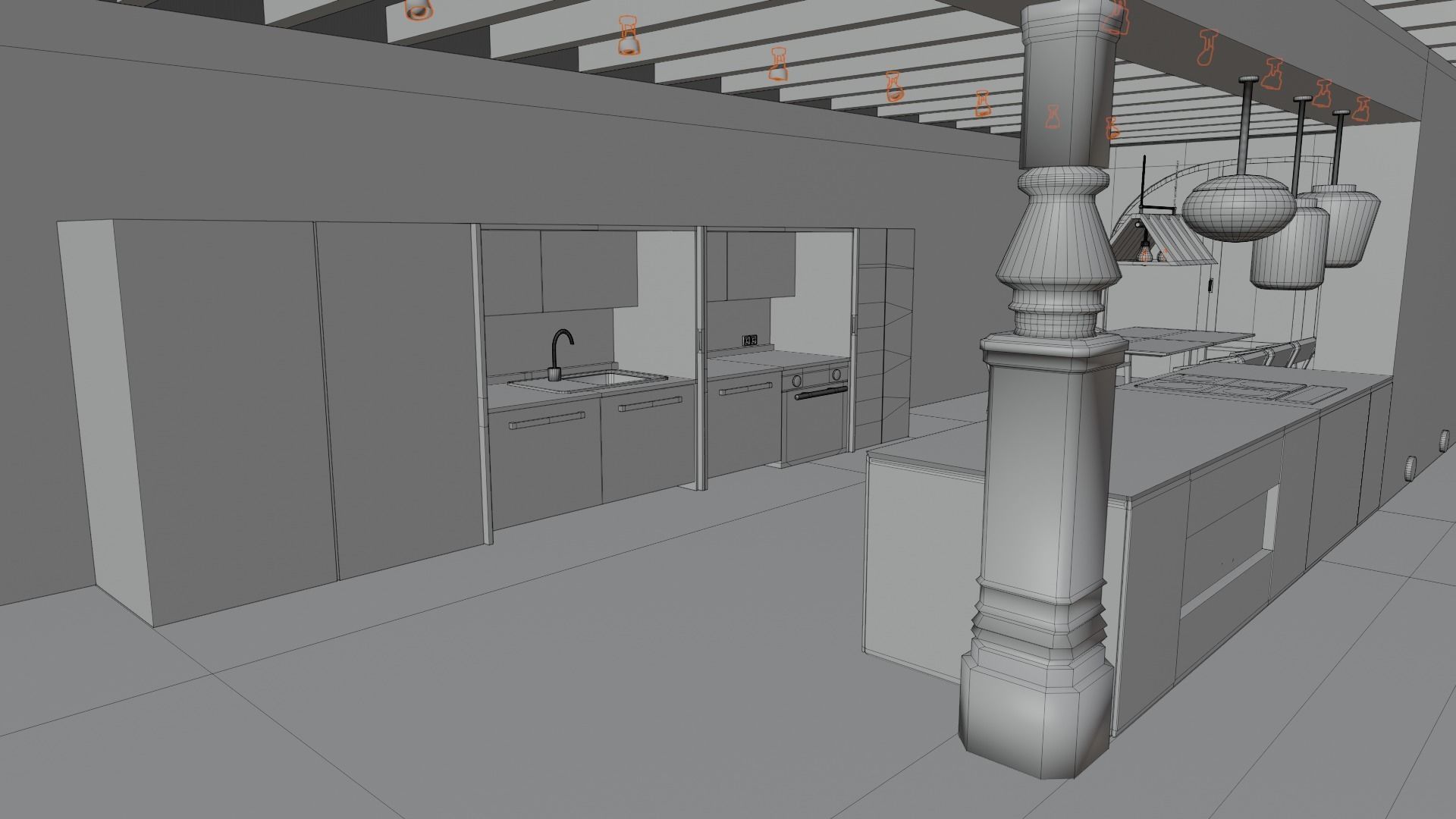 Loft house 3D model_22