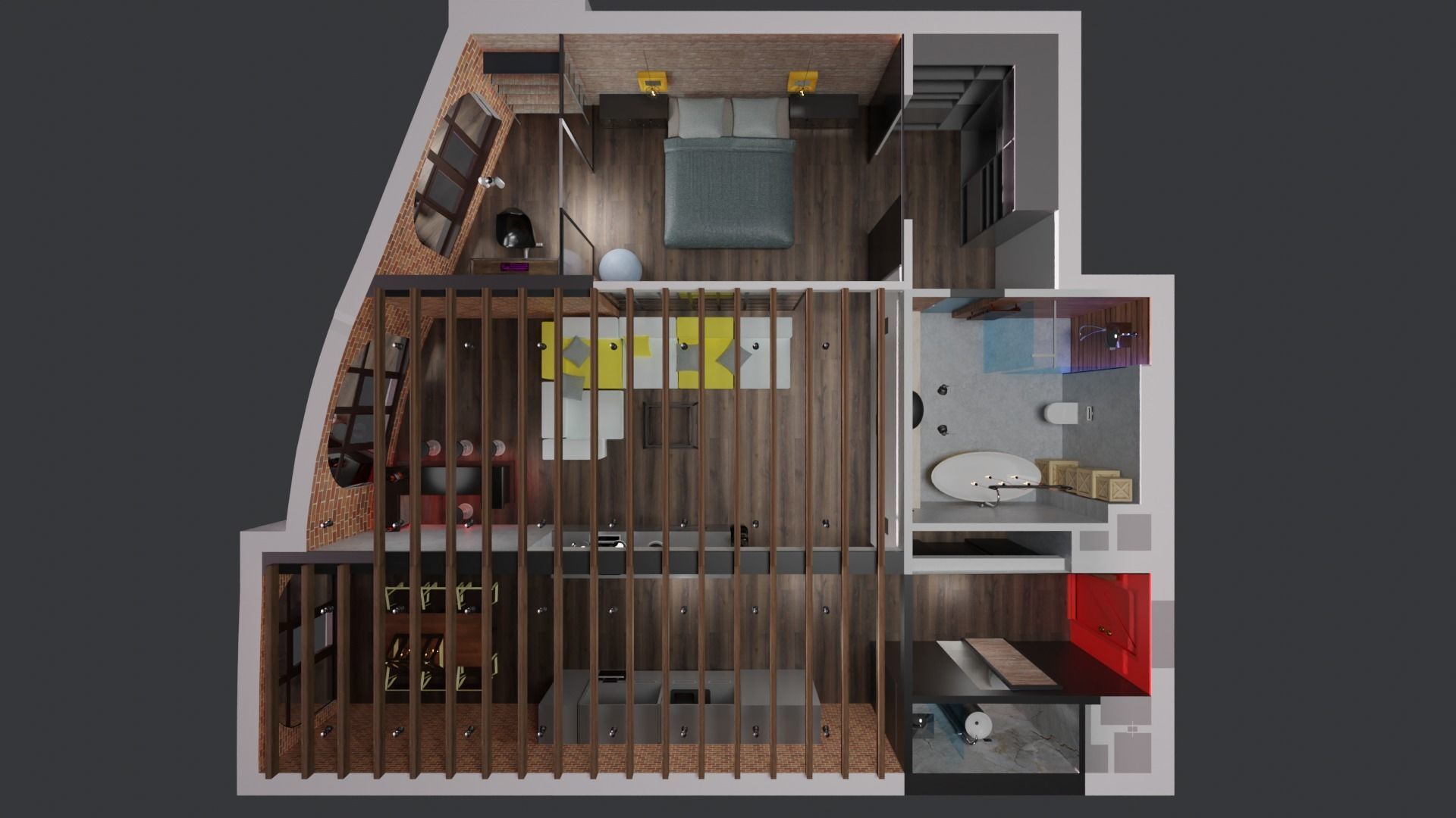 Loft house 3D model_19