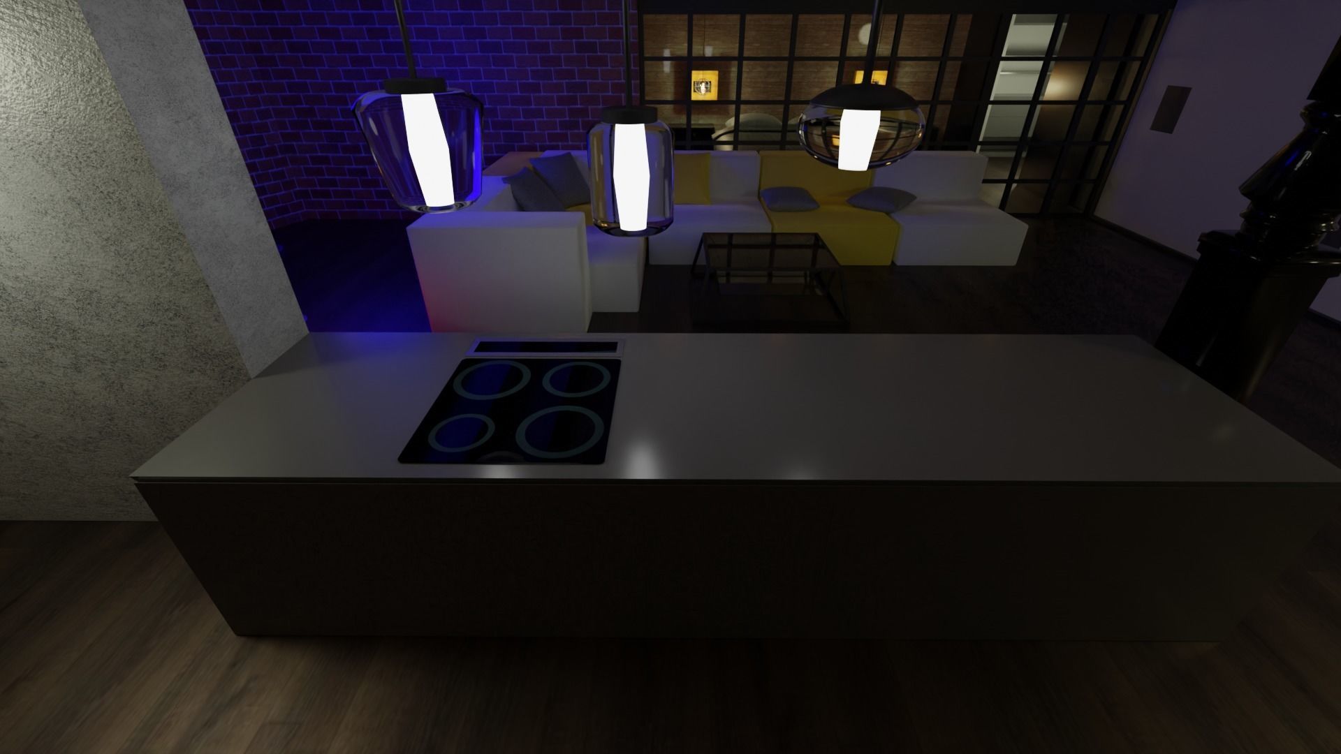 Loft house 3D model_6