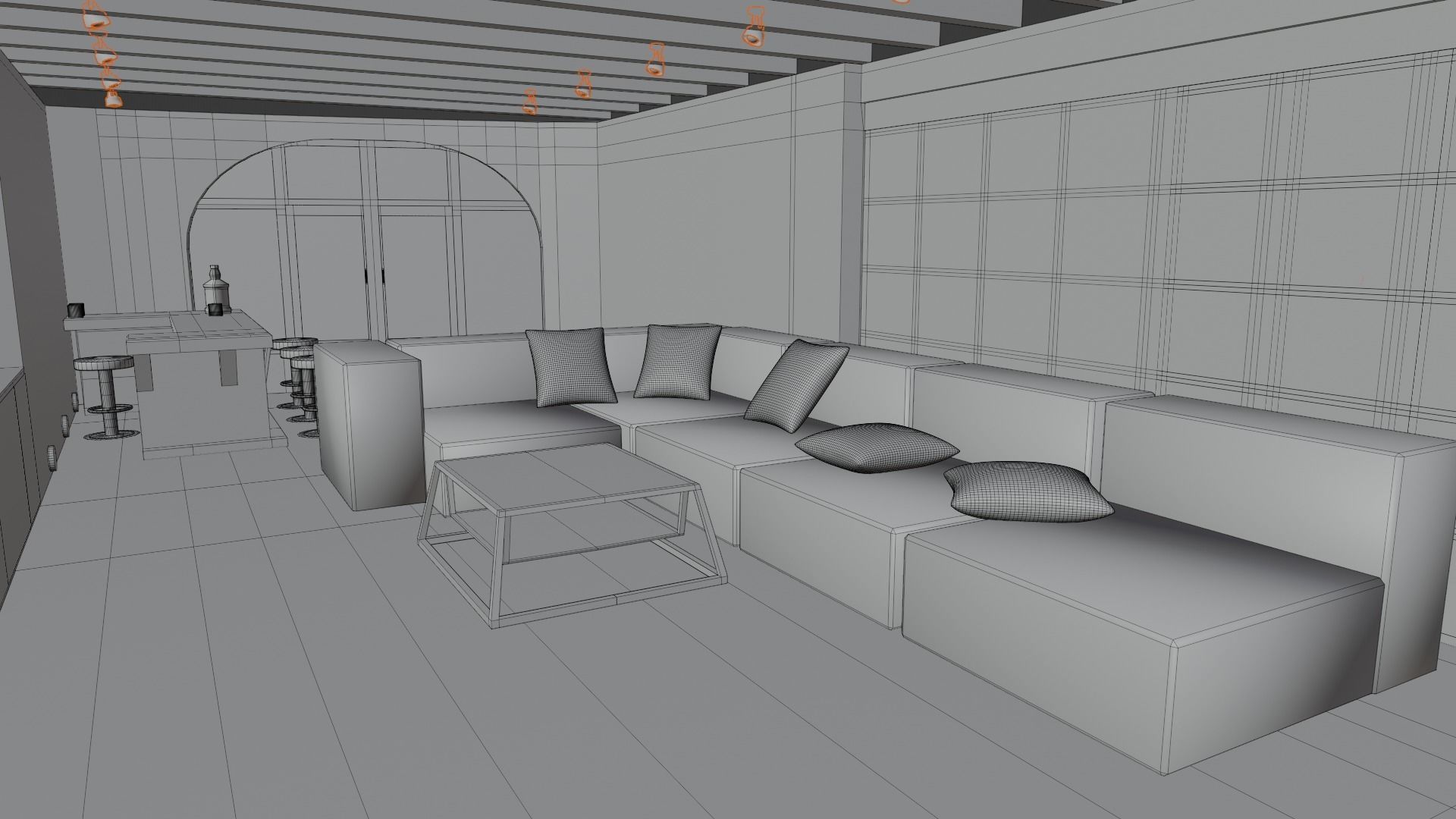 Loft house 3D model_23