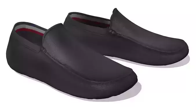 Men Black Flat Slip On Shoes