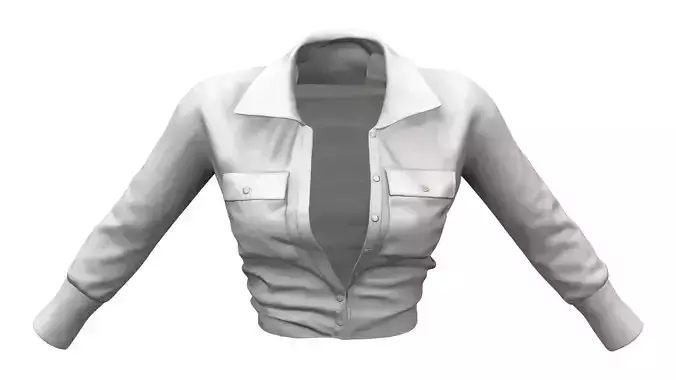 Open Front White Long Sleeve Tucked In Fashion White Shirt