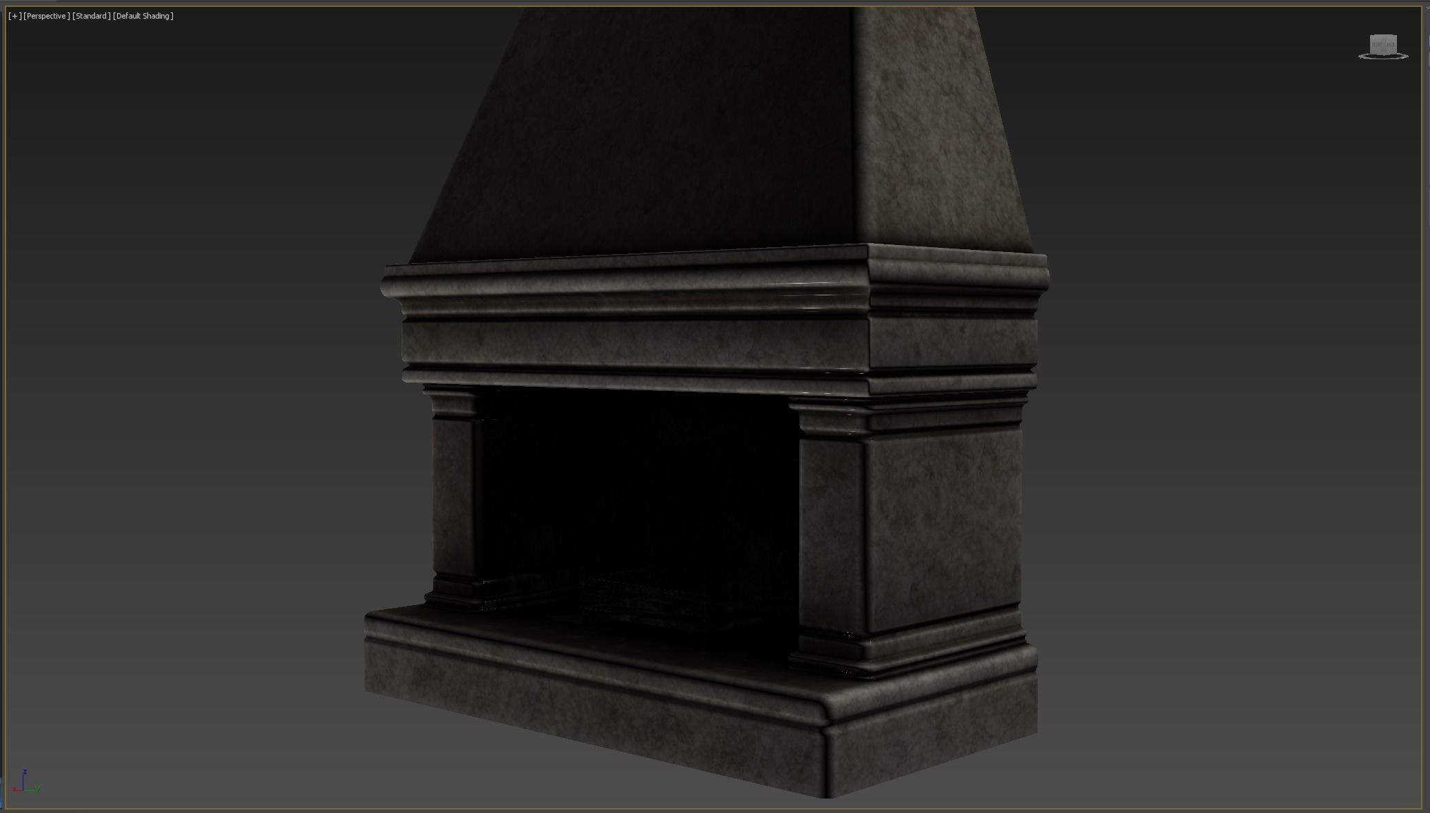 Medieval Fireplace Low-poly 3D model_9