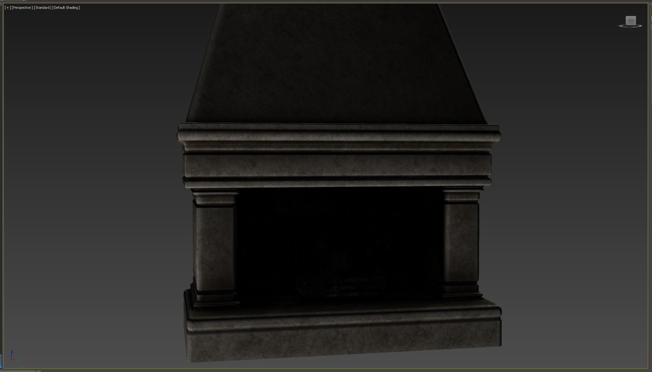 Medieval Fireplace Low-poly 3D model_8